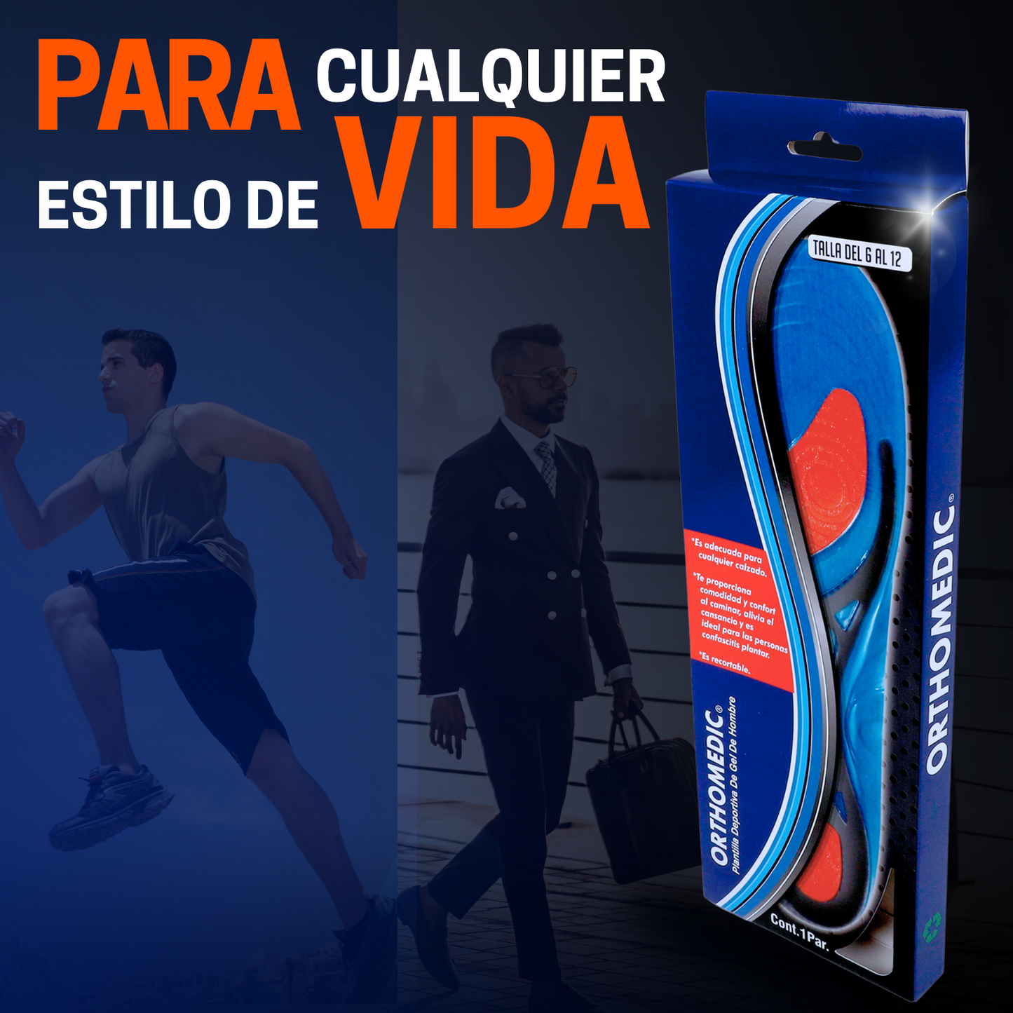 Plantilla De Gel para Hombre